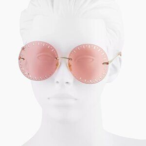 Chloé Novelty 63mm Oversize Round Sunglasses
